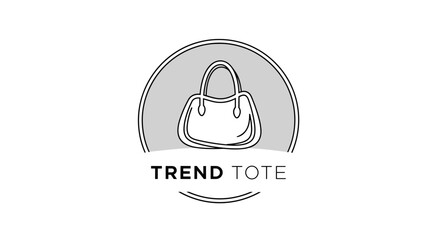 Obraz premium Simple Handbag Illustration with Text.