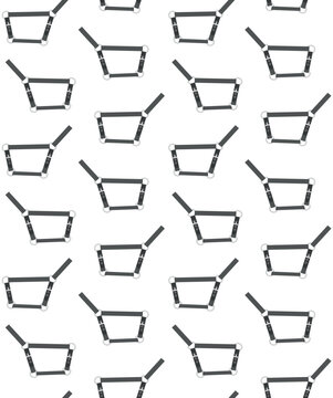 Vector seamless pattern of flat horse halter isolated on white background