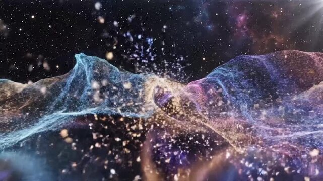 Vibrant abstract wave in cosmic space