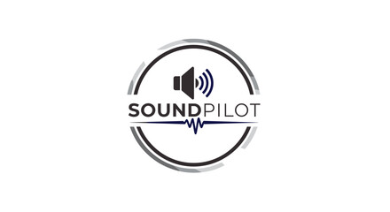 Sound Pilot Logo Audio Speaker Design.