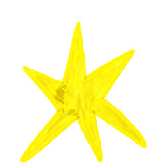 golden star isolated on white background