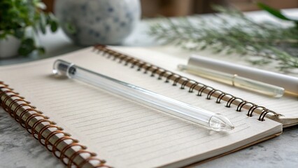 notebook and pen