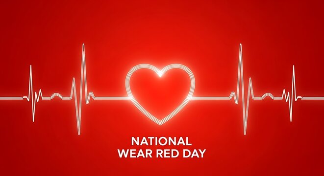 National Wear Red Day Heartbeat Awareness.