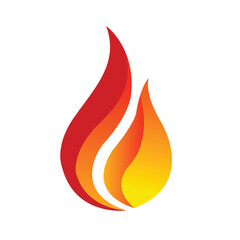 fire symbol gradation flat vector design