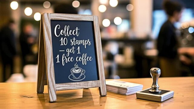 A loyalty program sign for the concept of customer reward.