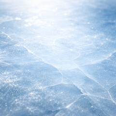 Obraz premium Abstract texture of shimmering blue ice with intricate cracks and sparkling frosty details, illuminated by soft winter light, creating a serene cold background.