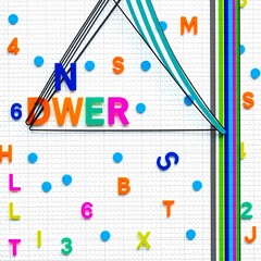 Fototapeta premium Colorful Letters on LEGO Background