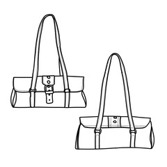 Elegant Handbag Designs - Stylish Shoulder Bags with Buckle Detail.