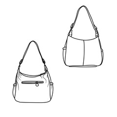 Two Handbag Designs - Shoulder Bag and Hobo Bag.