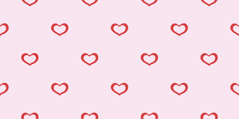 A cute seamless pattern of hearts for Valentine's Day and birthdays. Vector illustration.