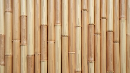 Naklejka premium Natural Bamboo Wall Texture Background Pattern.