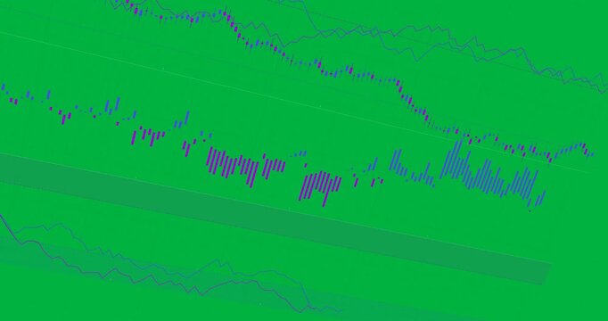 Frame cue causing chart opening bars rising shifting showing denser data on transparent background