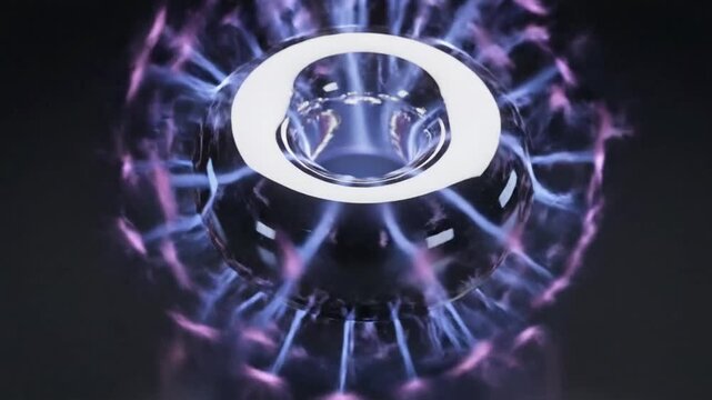 Futuristic toroidal plasma with electric arcs