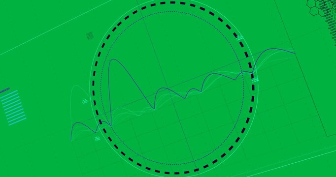 Left cyan peak forming, moving merging waves right across HUD dial showing signal on transparent bg