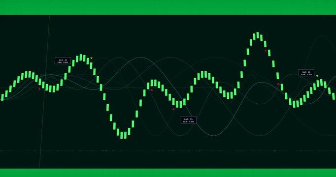 Playback starting, green bars building right, cursor sweeping, showing data, background transparent