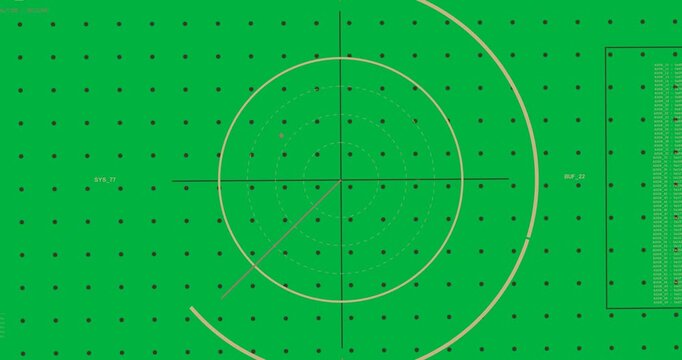 On start radar HUD scanning, sweep arm rotating leftward over transparent canvas