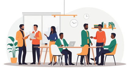 Fototapeta premium Diverse group of people in office setting.