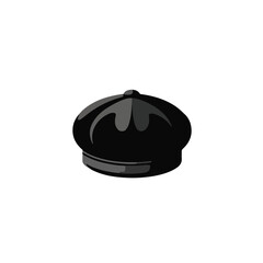 Traditional Black Muslim Cap Peci Flat Vector © zihan