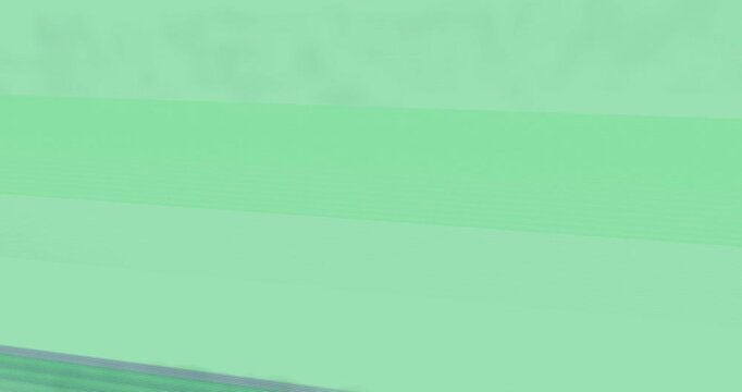 On play, green-purple bands sliding on transparent canvas while smoke drifting showing color blend