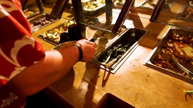 Hawaiian luau buffet