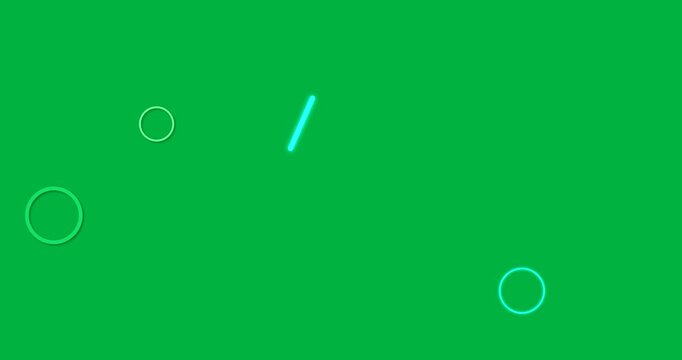 Neon shapes appearing top-left, spreading, rotating, sweeping cyan arc across transparent for UI