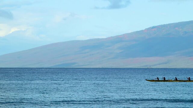 Canoe paddling in Maui Hawaii