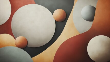 Abstract Geometric Art with Shapes and Bold Colors in Modern Style