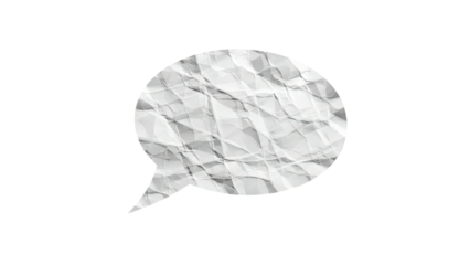 Crumpled Paper Speech Bubble