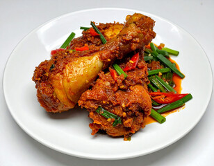 Ayam Balado Rumahan ala Padang, Disajikan dengan Nasi Putih