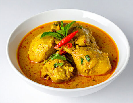 Ayam Gulai Padang dengan Kuah Kuning Kental, Masakan Minang