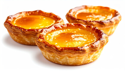 Obraz premium Canadian Butter Tarts with Caramelized on white background