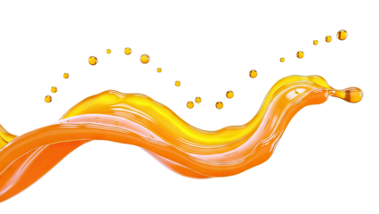 Orange Juice Splash with Droplets