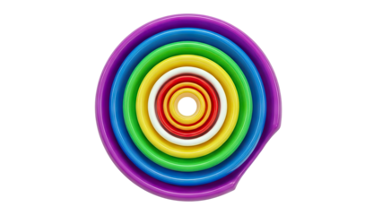 Nested Rainbow Colored Rings