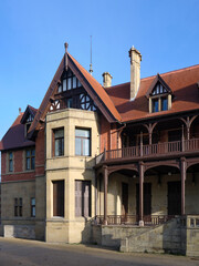 Fototapeta premium Architectural detail of Miramar Palace, between La Concha and Ondarreta, San Sebastian, Basque Country, Spain