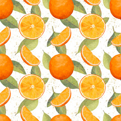 Vibrant Watercolor Depictions Of Orange Slices Promote Fresh Nutritious Branding And Online Presence