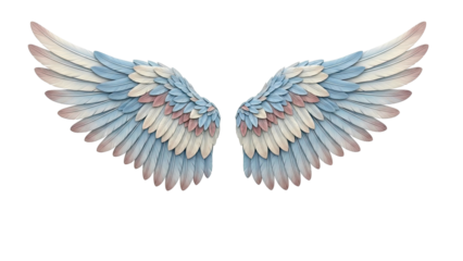 Softly Colored Feathered Wings