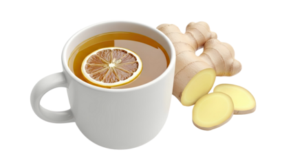 Ginger Lemon Tea in a White Mug