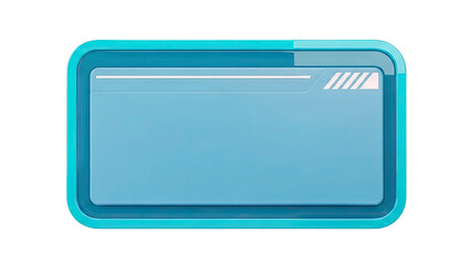 Futuristic Blue Interface Element with Rounded Corners