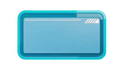 Futuristic Blue Interface Element with Rounded Corners