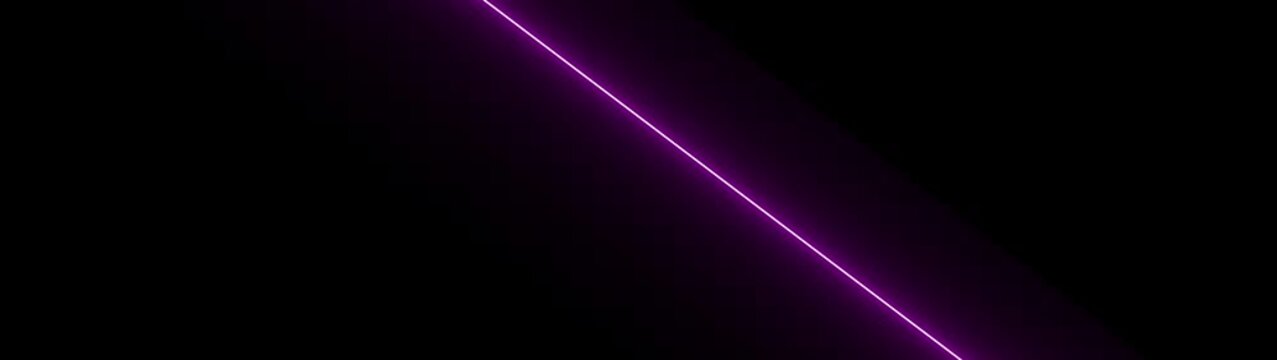 Glowing neon abstract light rays with colorful laser lines on dark background