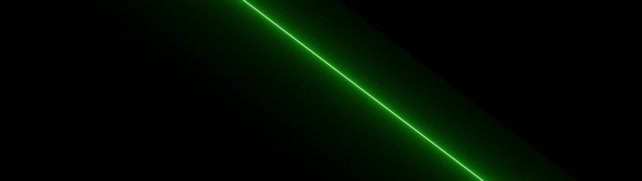 Glowing neon abstract light rays with colorful laser lines on dark background