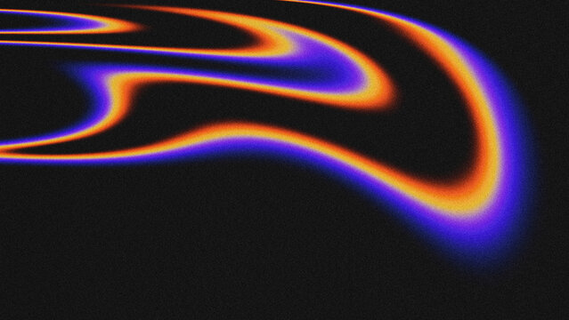 Abstract fluid wave background with vibrant orange and purple gradient lines, featuring a grainy noise texture and dynamic, flowing curves.