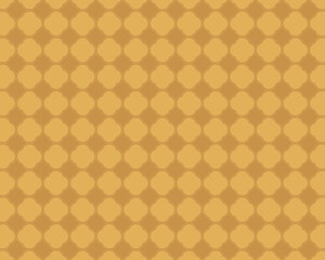 Fototapeta premium 黄金色のクアトレフォイル幾何学模様のシームレスな背景素材。ラグジュアリーな壁紙や伝統的なモロッコタイルのデザイン、パッケージ、和モダンな装飾や招待状のバックグラウンドに最適なエレガントなリピートパターン。