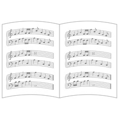Naklejka premium 開かれている楽譜