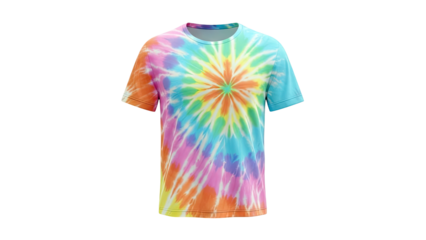 Tie-Dye T-Shirt with Radial Swirl Pattern