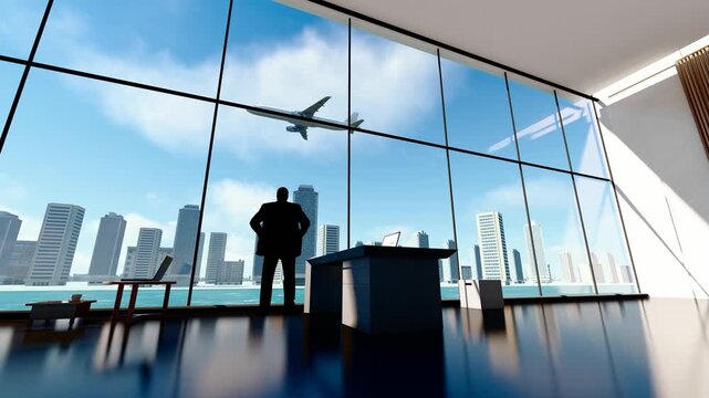 This video features business people's back views, showcasing corporate teamwork and cooperation, embodying the win-win spirit of business partnership and mutual benefit for enterprise success