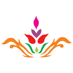 Abstract Vintage Botanical Vector Ornament Set