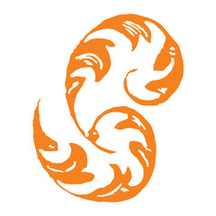 Abstract Vintage Botanical Vector Ornament Set