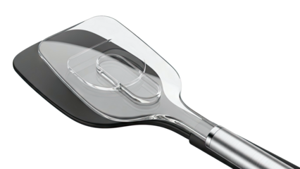Modern Transparent Spatula with Black Handle