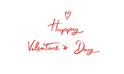 Happy valentine's day text font calligraphy hand written lettering script red pink orange color object icon happy valentine's day love heart shape red pink orange color romantic 14 fourteen day date